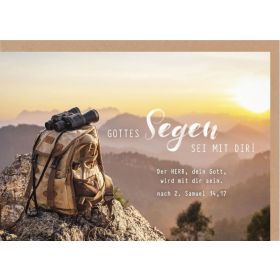 Produktbild des Artikels Schreibwaren Faltkarte "Gottes Segen sei mit Dir!" - Rucksack