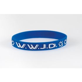 Armband "W.W.J.D. - Taube - What would Jesus do?- blau