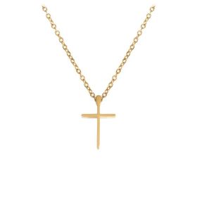 Produktbild des Artikels Halskette mit Anhänger Kreuz, Goldauflage ()