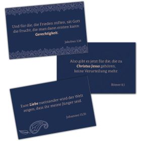 Segenskarten "Das Buch der Versprechen" (Visitenkartenfor., gem. Motive) - 24 Ex