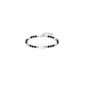 Produktbild des Artikels Perlenarmband "Kreuz" - schwarz ()