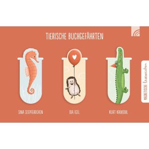 Produktbild des Artikels Lesezeichen "Tierische Buchgefährten" (3er-Set) ()