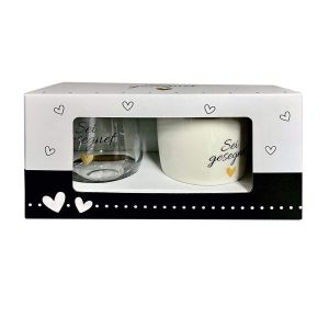 Produktbild des Artikels Geschenk-Set: Tasse/Glas "Sei gesegnet" ()